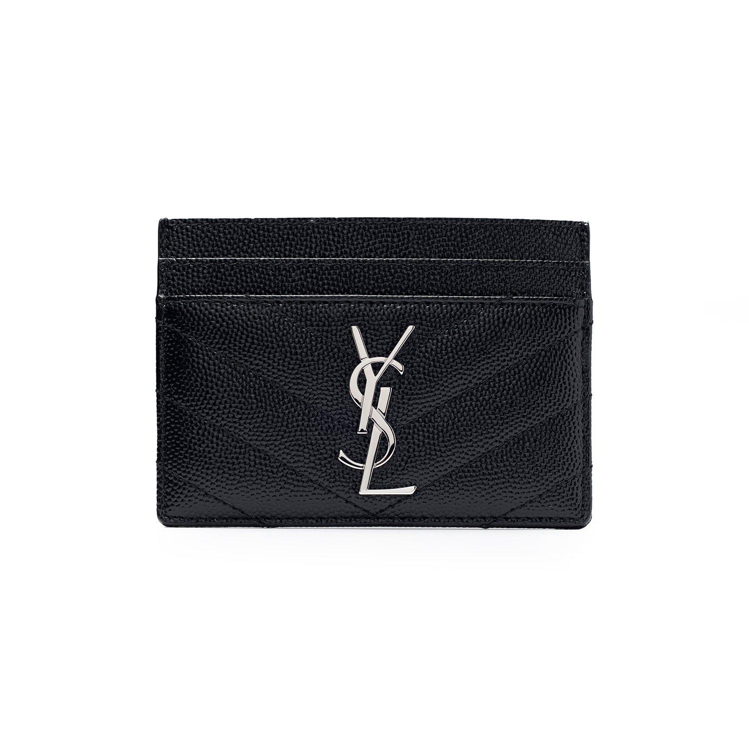 [Saint Laurent] Cassandra Matelasse Silver-tone Card