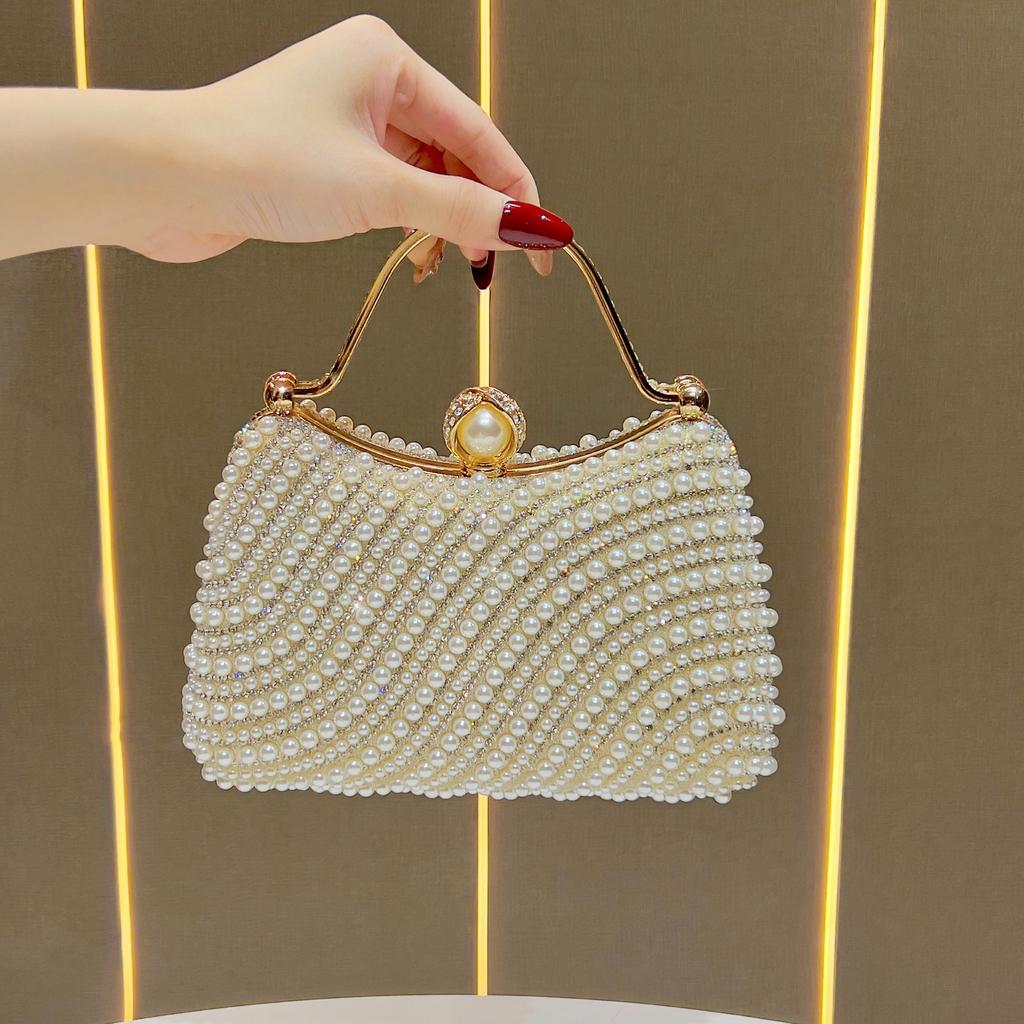 Handheld Dinner Bag, High-end Fashionable Crossbody Bag, Elegant Diamond-encrusted Chain Bag, Handbag