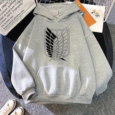 Heren en dames met lange mouwen Aanval op Titan Print Hoodies Man Vrouw Sweatshirt Harajuku Tracksui Unisex Herfst Winter