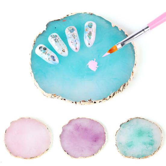Puntos Nail Art Resin Makeup Mixer Polish Mixing Plate Foundation Coloring Palette