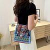 Stylish One Boho Chic Embroidered Crossbody Bag for Women   Adjustable Strap  Foldable Design with Zip Closure
