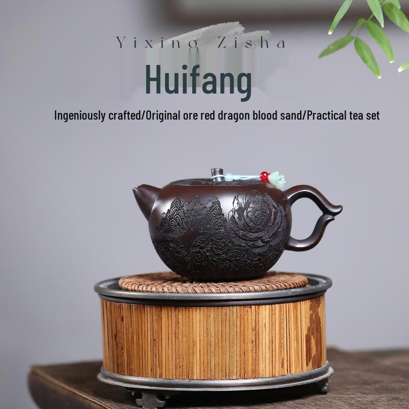 Yixing Zisha Teapot: Handmade Original Ore Bronze Mud Heron Design by Famous Artist - Gift Tea Set 280cc