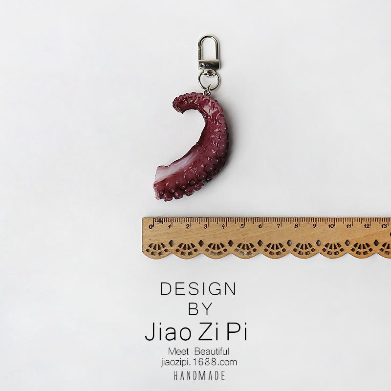 Quirky Squid Tentacle Keychain Pendant: Creative Backpack Ornament & Funny Accessory