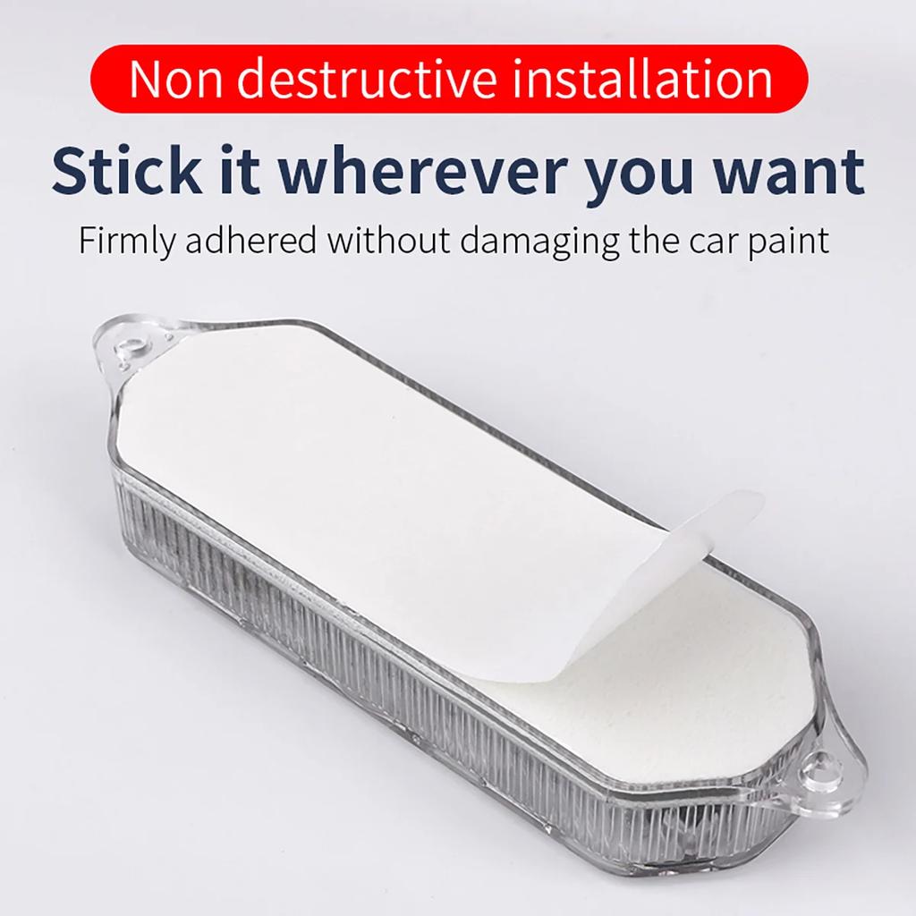 8 Pcs Solar Flashing Warning Light LED Warning Safety Flashing By Strobe Light Christmas Decorative Light for Motorcycle RGB