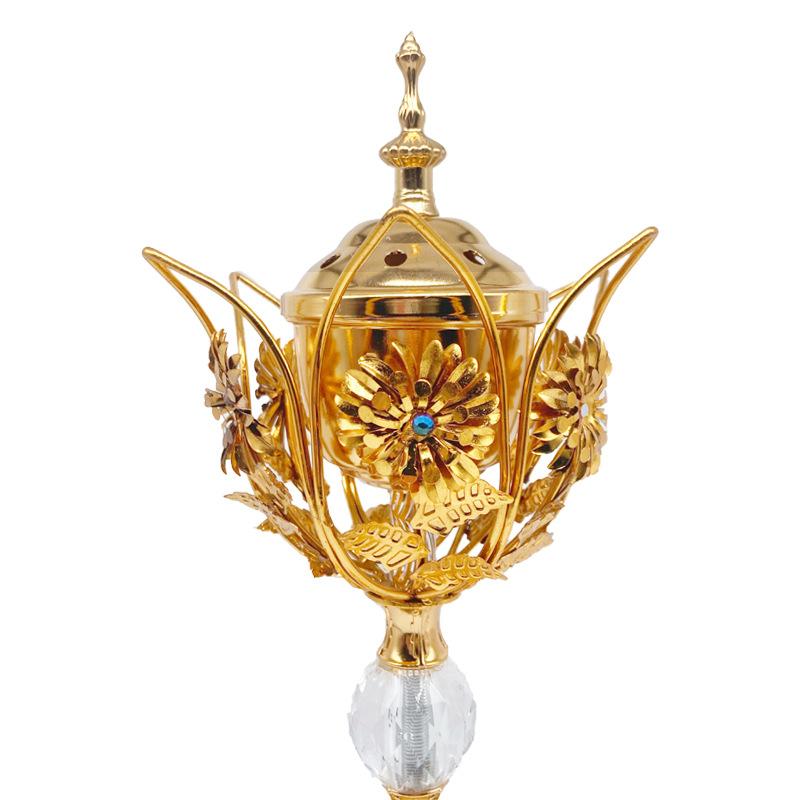 YXY Arabia Electronic Incense Burner 110V/220V Carbon Spice Stove Bakhoor Censer Exquisite Household Metal OUD Incense Holder