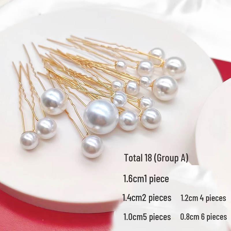 U-Shaped Pearl Hairpin for Bridal Updos & Styling