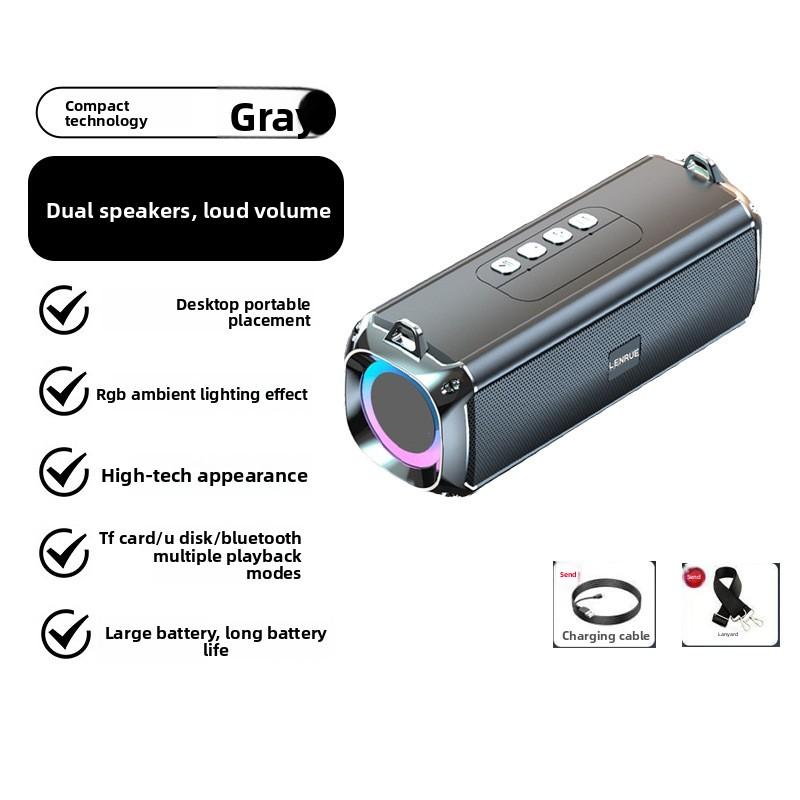 Dual Speaker with Diaphragm Bluetooth Small Stereo Large Volume Subwoofer Card Wireless Speaker Dual Diaphragm