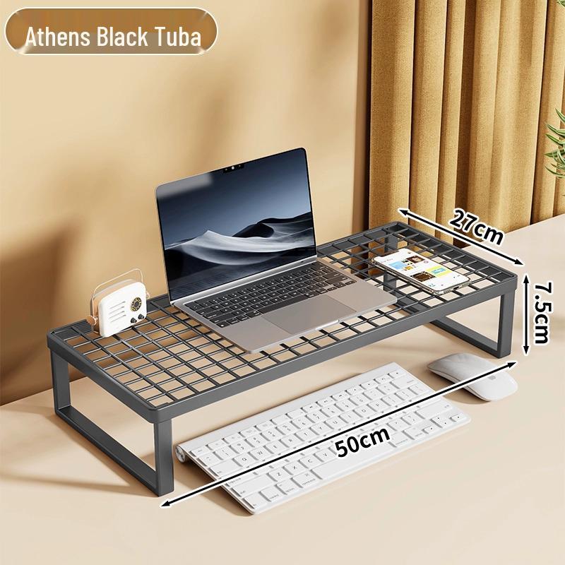 Cooled Laptop & Monitor Stand: Ergonomic Desk Riser with Suspended Bracket for Home Office