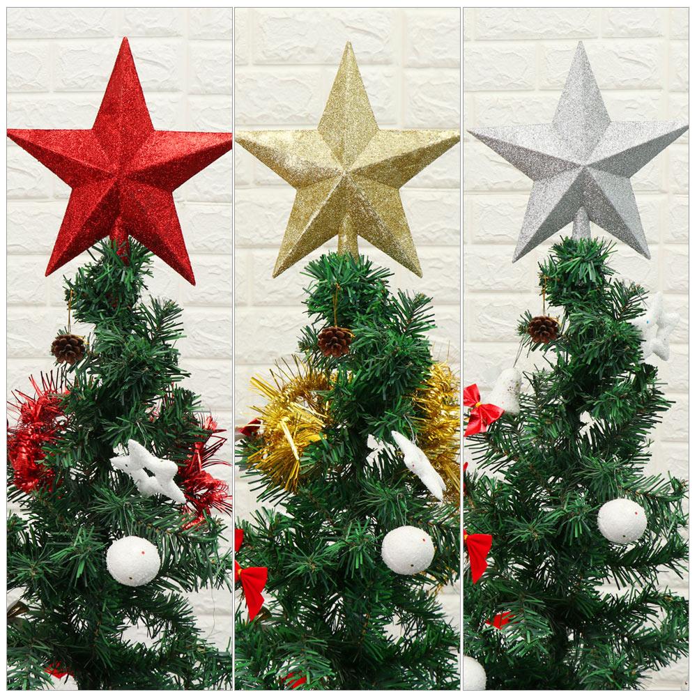 Hot DIY New Year Xmas Ornament Home Decor Large Glitter Star Christmas Tree Decoration
