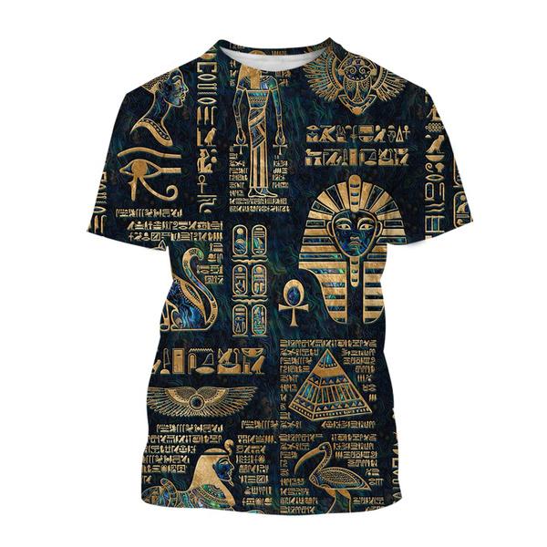 Summer Ancient Egypt 3D Print T-Shirts Streetwear Fashion Harajuku Casual Oversized O-Neck Men's T-shirts