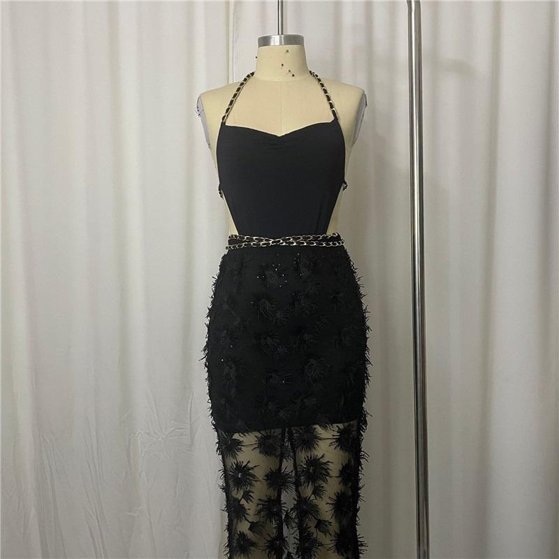 Tooxika Black Chain Design Swimsuit