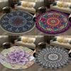 Retro Mandala Round Carpet Living Room Kitchen Dining Room Carpet Home Decoration Bathroom Non-slip Floor Mat