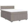 VidaXL Slatted Bed Base with Mattress Taupe 160x200 Cm Fabric 3289430