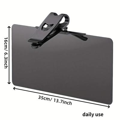1pc Large Polarized Car Sun Visor Extender with UV400 Protection & Secure Buckle Attachment - Anti-Snow Blind Car Visor