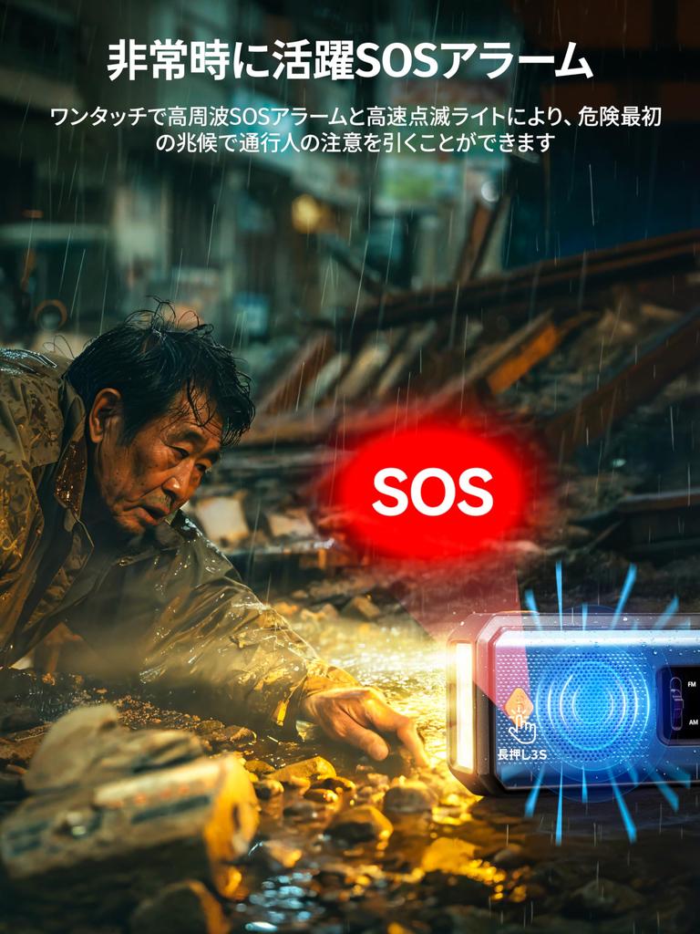 Radio de urgență LEACCO cu manivelă și încărcare solară, compatibil AM/FM, reîncărcabil în 3 moduri, radio portabil cu baterie de 2500mAh, încărcare Type-C,