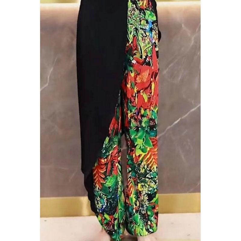 

Internet Celebrity Dream Girl Fashionable All-Match Wide-Leg Pants Safflower [Single Pants]] M-88 -50.00kg