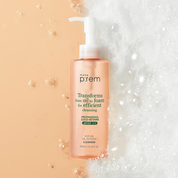 Make P Autêntico:O Limpador Facial Óleo-para-Espuma REM Safe Me 200ml proporciona efeitos de limpeza e remove as impurezas em uma única etapa.