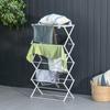 Foldable Clothes Airer 8-Tier Drying Rack, Tower Dryer, Tower Clothes Airer, Drying Stand, Metal Plastic White 74 X 35 X 144 Cm