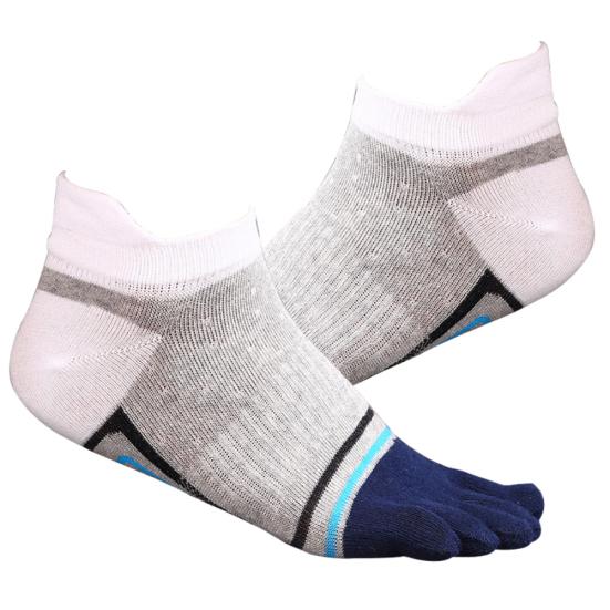 Fashion Men Soft Breathable Cotton Five Toe Socks Casual Sport Running Socks