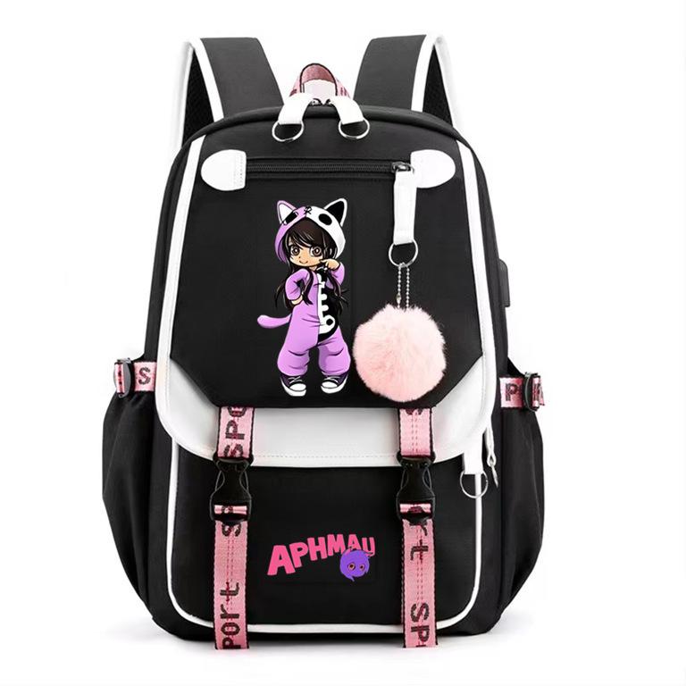 Large Capacity Schoolbag with Shoulder Strap; Student Three-piece Pencil Case Set