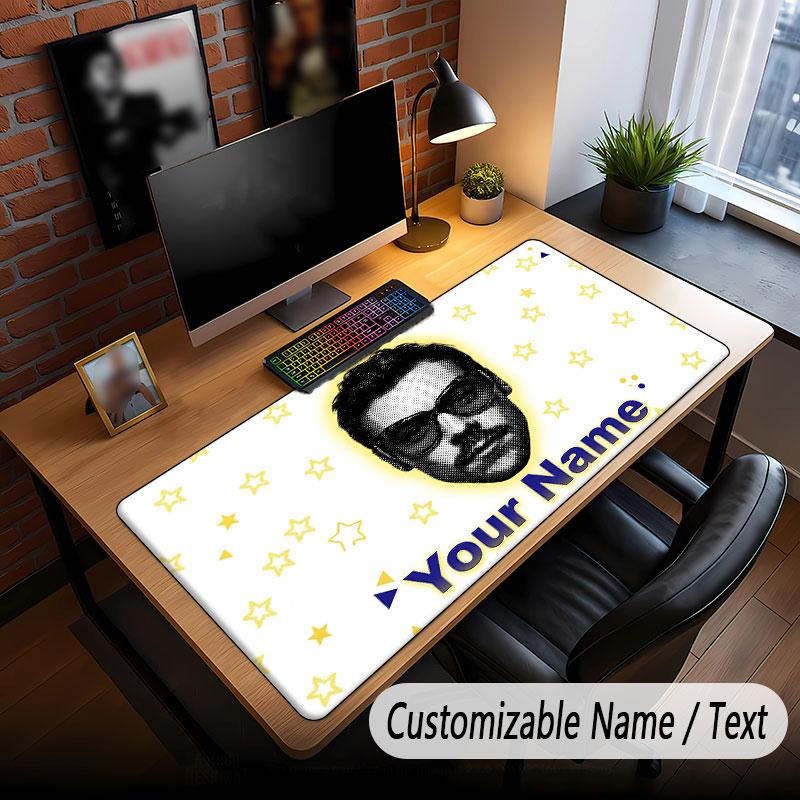 Custom Name Extended Mouse Pad,Harry Styles Gaming Desk Mat For Home Office Desktop Decor