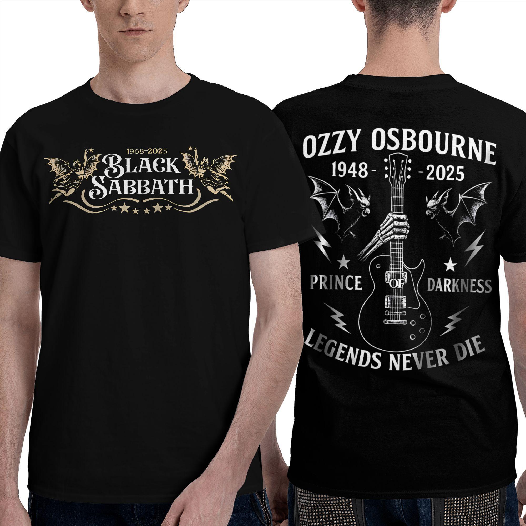 

Футболка в память об Оззи Осборне Black Sabbath Мужская Женская 100% Хлопок Футболка С Круглым Вырезом С Коротким Рукавом Уникальная Одежда 4XL
