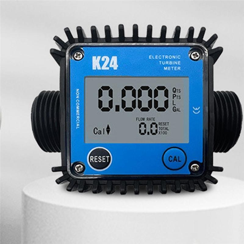 LCD Kraftstoffdurchflussmesser K24 für Turbine Digital Diesel Kraftstoffdurchflussmesser Günstige Flüssigkeits Wasser Durchflussmessgeräte