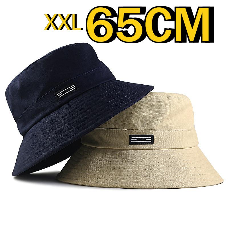 Yiran Dayang Hat Men's Big Head Circumference 65Cm Bucket Hat Large Brim Fisherman Hat New Outdoors Spring And Autumn Sunscreen And Shading Cap 56-58Cm