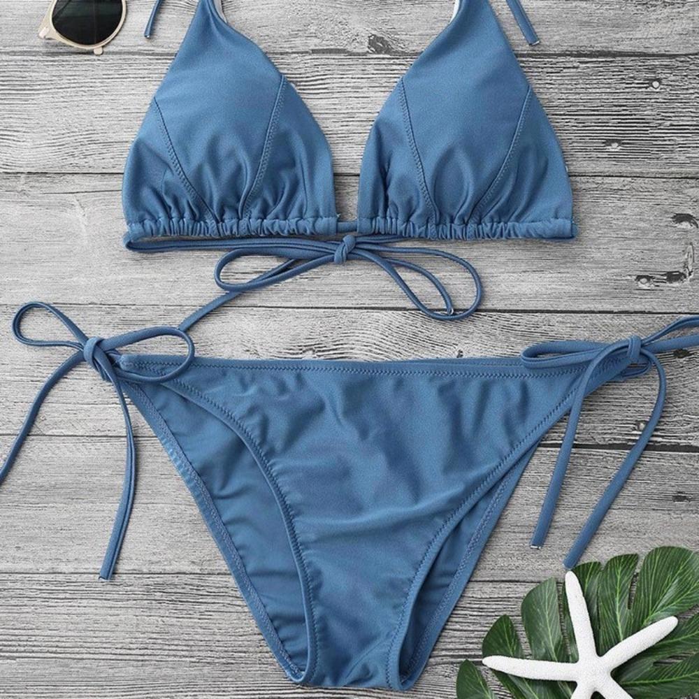 

Новий купальник Європейський і американський сексуальний купальник бікіні зрощення бікіні XL синій