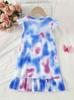 Little Girls Summer Dress, Cute Blue Unicorn Printed Soft Stretch Sleeveless Easter Dresses, Sundress for Kids 2-8 Year