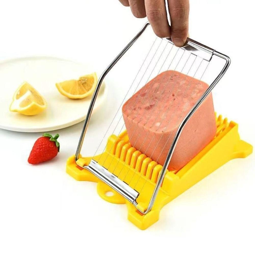 High Quality Stainless Steel Luncheon Meat Slicer Multi Function Kitchen Gadget Egg Cutter Durable Portable Food Slicer