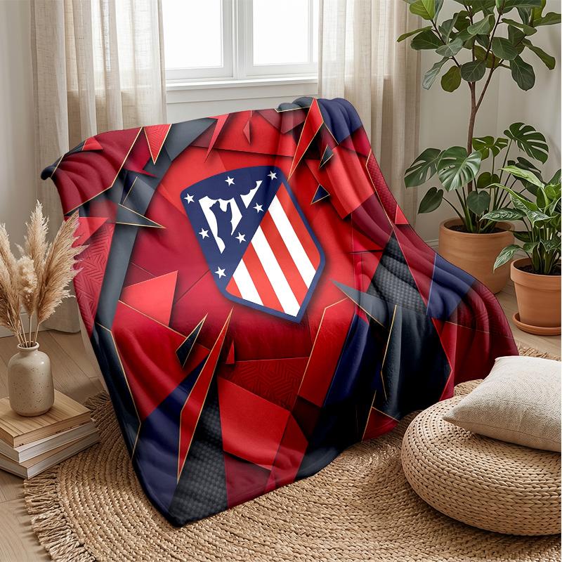 Atletico Madrid Theme blanket Soft Flannel Blanket Plush Throw Blanket Cozy Sofa Bed Blanket for Home Decor
