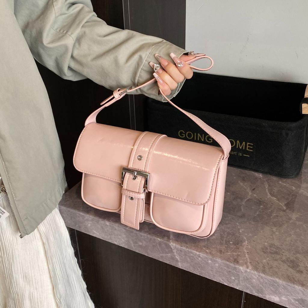This Year's Popular Bags Women's 2025 New Fashion High-end Single Shoulder Underarm Bag Texture Messenger Small Square Bag