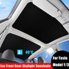 Parasole Per Tesla Model 3 Tetto Apribile Highland Modello 2025 Model Y 2020-25 Panno Ghiacciato Fibbia Parasole Vetro Anteriore Posteriore Accessorio Tetto