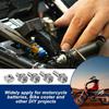 64 Pcs Battery Bolt Square Nut Kit Battery Bolts And Nuts, M6 304 Stainless Steel Motorcycle Battery Terminal Nuts And Bolt Kit,M6X10/12/14/16Mm