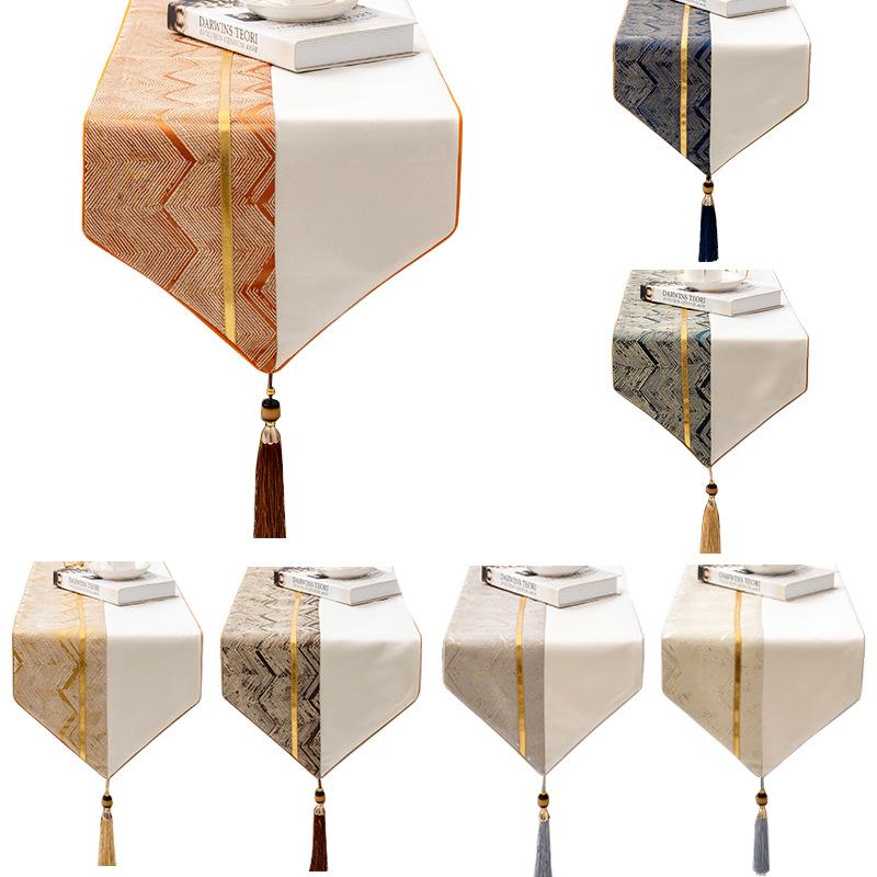 Modern Nordic Light Luxury Table Runner - Elegant High-End Coffee and Tea Table Decorative Fabric Cover.