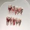Fumede Aquarell Rose & Schmetterling Press-On Nagelsticker