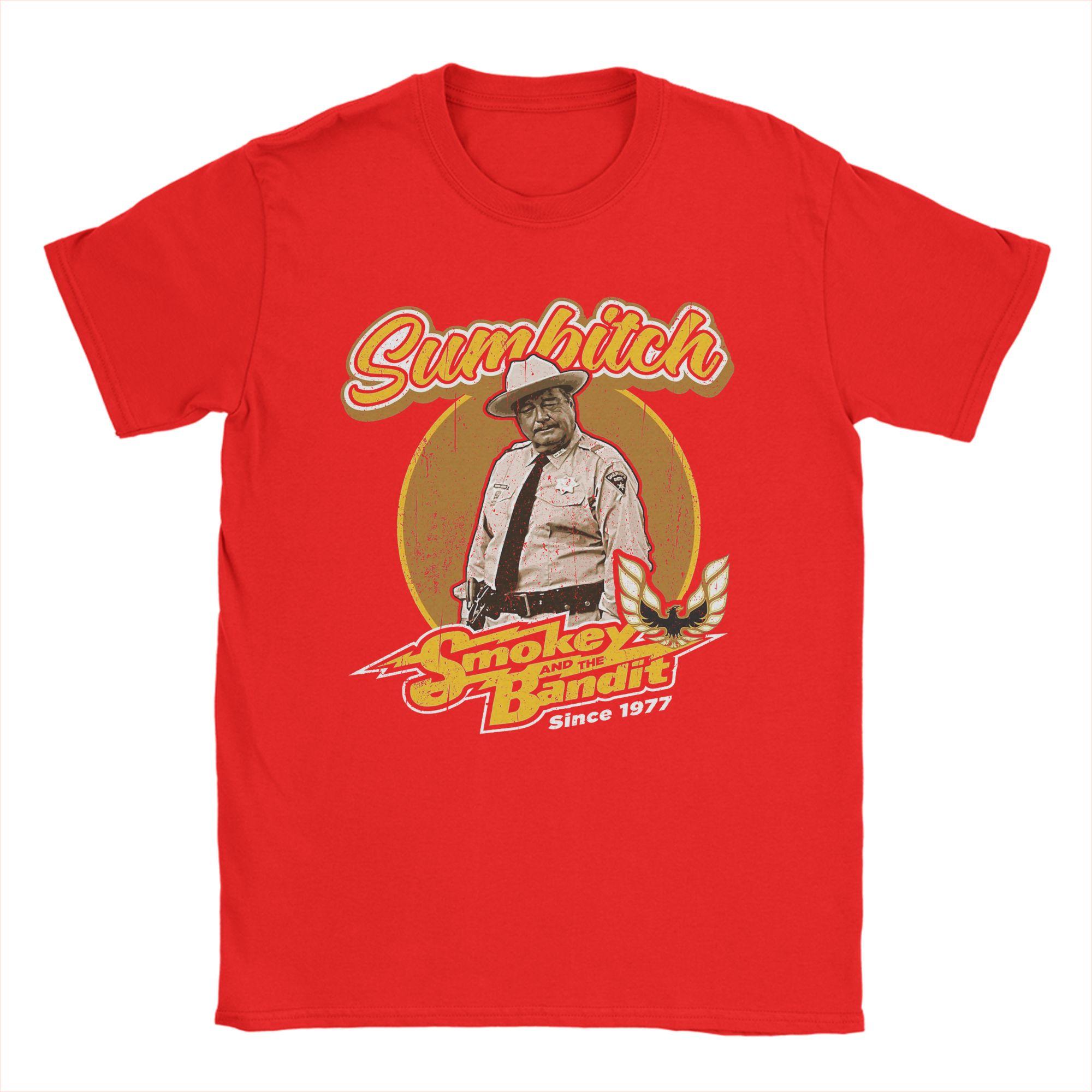 

Men TShirts Sumbitch Smokey and the Bandit Awesome 100 Cotton Tees Short Sleeve T Shirt Crewneck Clothes Printed S