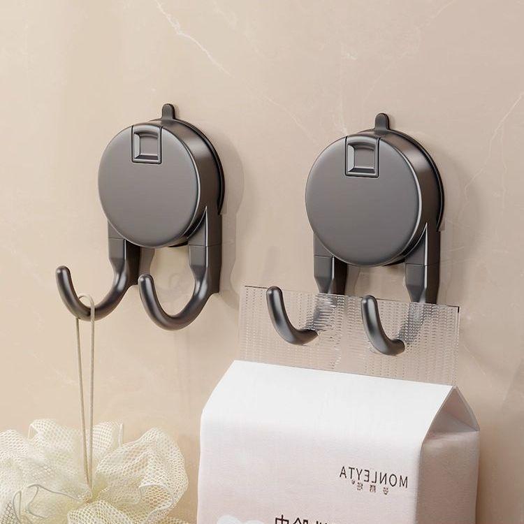 Removable Strong Suction Cup Hook for Coats, Hats, Towels, and More - No-Drill Adhesive for Bathroom or Door.