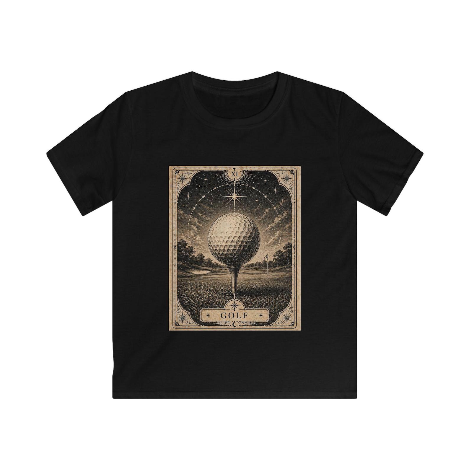 Kids Vintage Golf Tee | Retro Golf Ball Art, Whimsical Sports Shirt 120