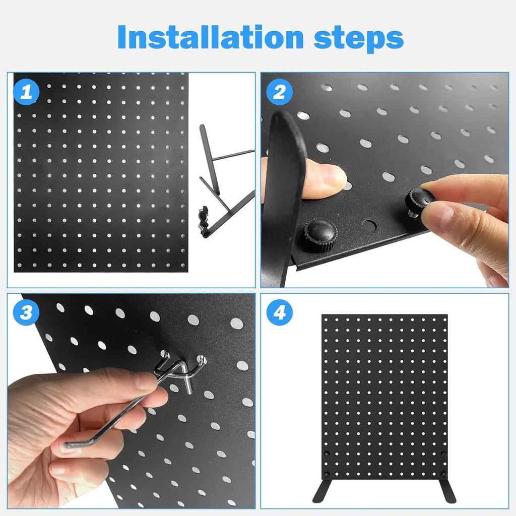 Perakende El Sanatları Fuarları ve Festivalleri İçin 10 Peg Kancalı 1 ADET Pegboard Teşhir Standı - Aksesuar Satmak İçin Metal Ürün Teşhir Rafı,