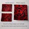Bold, floral, symmetrical. Bedding Duvet cover sets Duvet covers Pillowcases gifts (1 * Duvet Cover 2 * Pillowcases, without duvet insert)