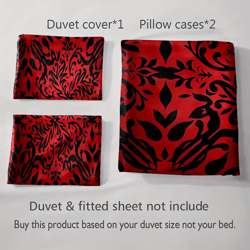 Bold, floral, symmetrical. Bedding Duvet cover sets Duvet covers Pillowcases gifts (1 * Duvet Cover 2 * Pillowcases, without duvet insert)