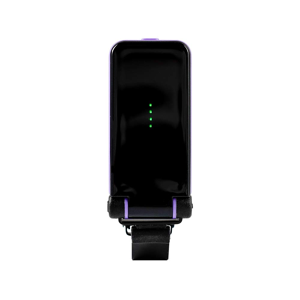 FLAMMA FT01 Clip-On Tuner for Guitar, Bass, and Ukulele with Power Saving Mode and LED Display, Purple