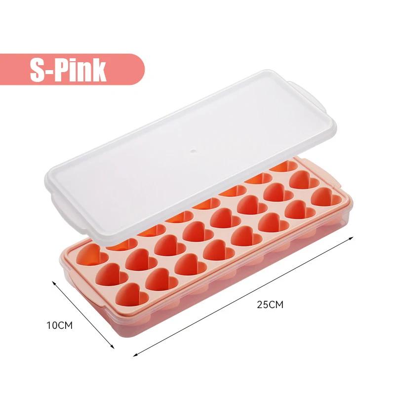 24 Grid Ice Cube Tray Silicone Mold Heart Shape Ice Cube Tray Mold Ice Maker Non-toxic Reusable Bar Pub Wine Ice Blocks Maker