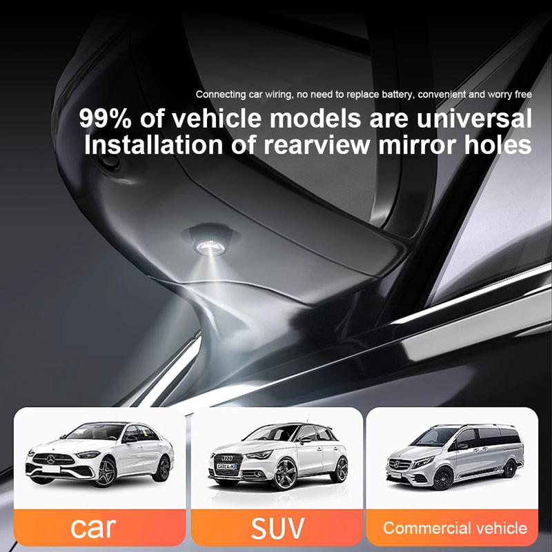 2pcs LED Welcome Lights Car Ambient Accessories Door Rearview Mirror Angel Wing Auto Carpet Lamp Dual Controller Atmosphere Lamp