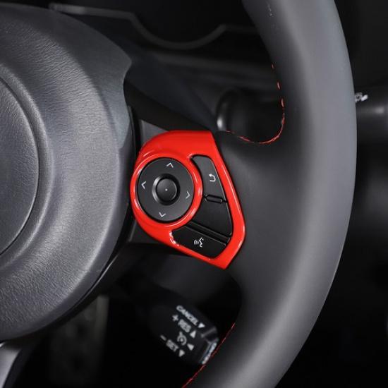 ABS Red Steering Wheel Button Trim For Toyota 86/Subaru BRZ