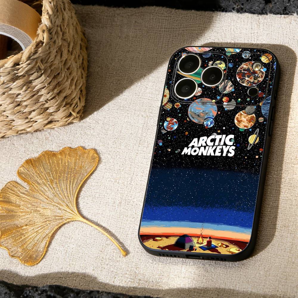 

Indie Rock A-Arctic M-Monkeys Phone Case For iPhone 17,16,15,14,13,12,11 X XR Plus,Soft Silicone Black Cover iPhone11PROMAX