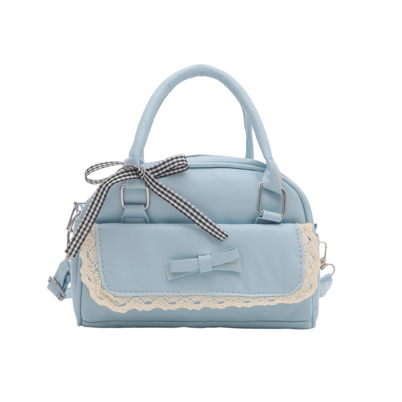 Cute cartoon girl bag 2 summer new large-capacity textured shoulder oblique span bag
