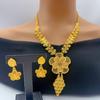 Gold Tone 24k Gold Color Jewelry Luxury Bridal Jewelry Sets  for Women